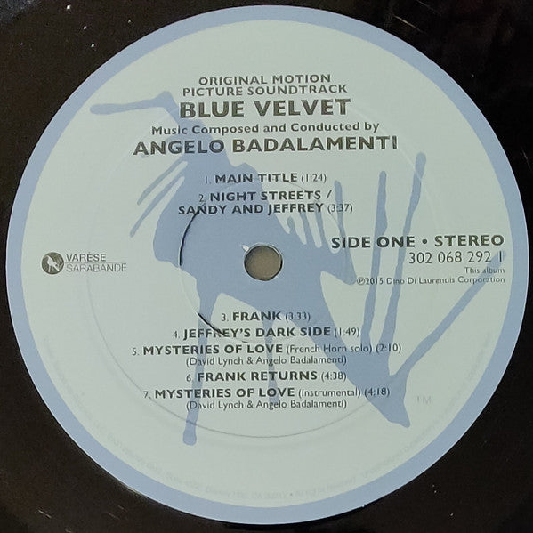 Angelo Badalamenti - Blue Velvet (Original Motion Picture Soundtrack) (VINYL) | Near Mint (NM) Near Mint (NM)-