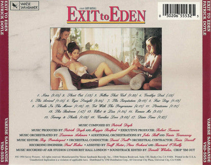 Patrick Doyle - Exit To Eden (Original Motion Picture Soundtrack) (CD) | Near Mint (NM or M-) Near Mint (NM)--