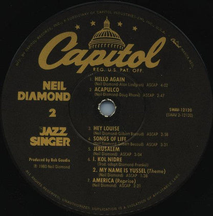 Neil Diamond - The Jazz Singer (Original Songs From The Motion Picture) (VINYL) | Near Mint (NM) Near Mint (NM)-