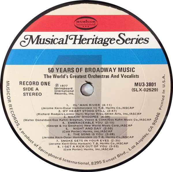 The World's Greatest Orchestras And Vocalists - 50 Years Of Broadway Music | Near Mint (NM) Near Mint (NM)-