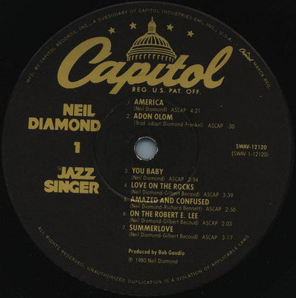 Neil Diamond - The Jazz Singer (Original Songs From The Motion Picture) (VINYL) | Near Mint (NM) Near Mint (NM)-