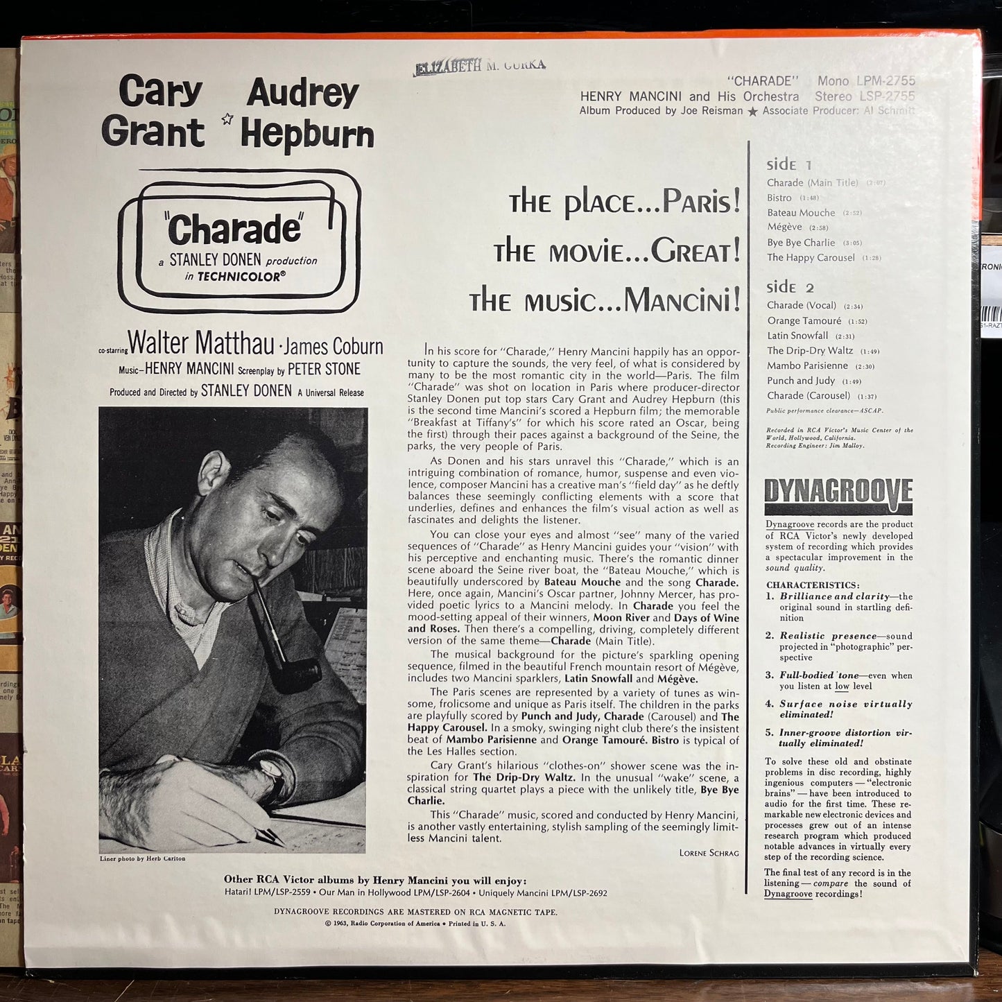 Henry Mancini - Charade (VINYL) | Near Mint (NM) Near Mint (NM)-