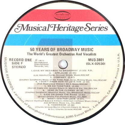 The World's Greatest Orchestras And Vocalists - 50 Years Of Broadway Music | Near Mint (NM) Near Mint (NM)-