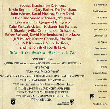 Michael Kamen - Robin Hood: Prince Of Thieves (Original Motion Picture Soundtrack) (CD) | Near Mint (NM) Near Mint (NM)--