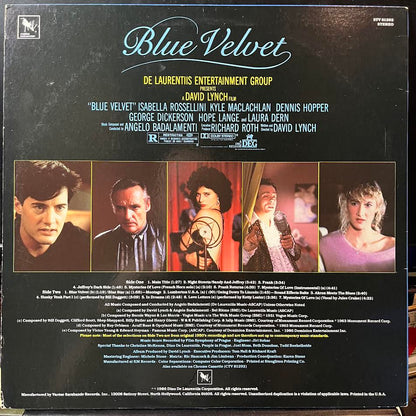 Angelo Badalamenti - Blue Velvet (Original Motion Picture Soundtrack) (VINYL) | Near Mint (NM) Excellent+ (EX+)-