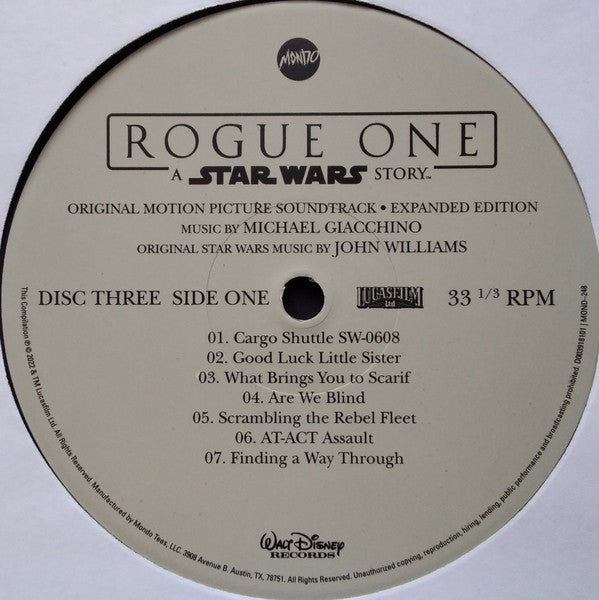 Michael Giacchino - Rogue One: A Star Wars Story (Original Motion Picture Soundtrack Expanded Edition) (4xVINYL BOX) | Near Mint (NM) Near Mint (NM)-