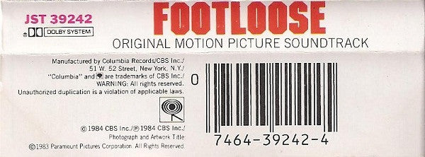 Various - Footloose (Original Motion Picture Soundtrack) *CASSETTE* | Near Mint (NM) Near Mint (NM)-