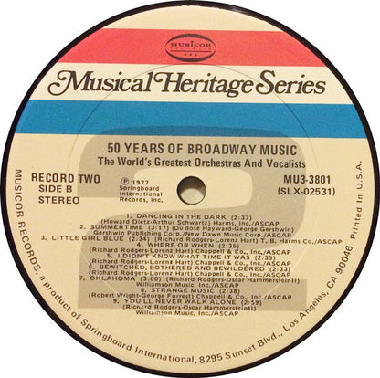 The World's Greatest Orchestras And Vocalists - 50 Years Of Broadway Music | Near Mint (NM) Near Mint (NM)-
