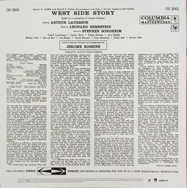 Leonard Bernstein - West Side Story - Original Broadway Cast (2xVINYL) | Near Mint (NM) Near Mint (NM)--