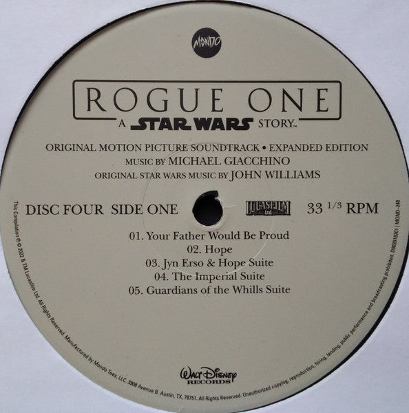Michael Giacchino - Rogue One: A Star Wars Story (Original Motion Picture Soundtrack Expanded Edition) (4xVINYL BOX) | Near Mint (NM) Near Mint (NM)-