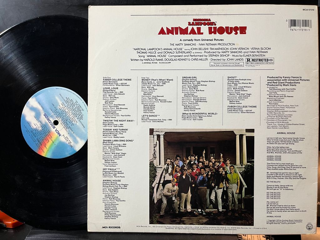 Various - National Lampoon's Animal House (Original Motion Picture Soundtrack) (VINYL) | Very Good Plus Plus (VG++) Excellent (EX)--