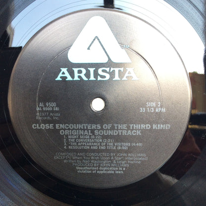 John Williams (4) - Close Encounters Of The Third Kind (Original Motion Picture Soundtrack) (VINYL)*NO 7"* | Excellent+ (EX+)-