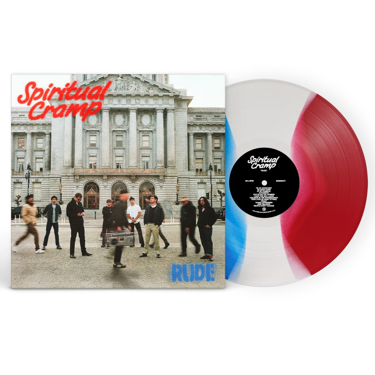 Spiritual Cramp - Rude (Indie Exclusive) (Blue/White/Red 3 Color Stripe Vinyl) |-