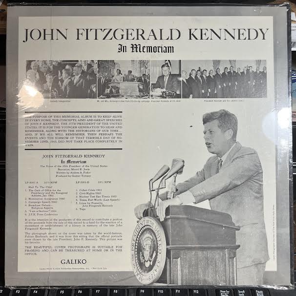 John F. Kennedy - In Memoriam (The Voice Of The 35th President Of The United States) (VINYL) | Mint (M)-