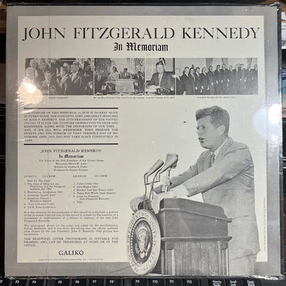 John F. Kennedy - In Memoriam (The Voice Of The 35th President Of The United States) (VINYL) | Mint (M)-