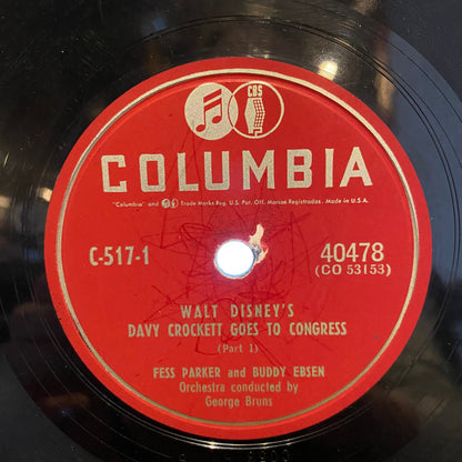 Fess Parker - Davy Crockett Goes to Congress | Good Plus (G+) Very Good (VG)--
