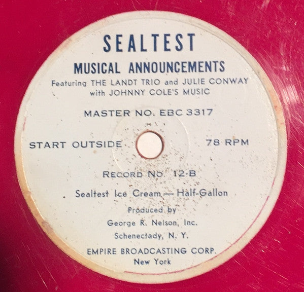 The Landt Trio - Sealtest Musical Announcements | Excellent (EX) Generic--