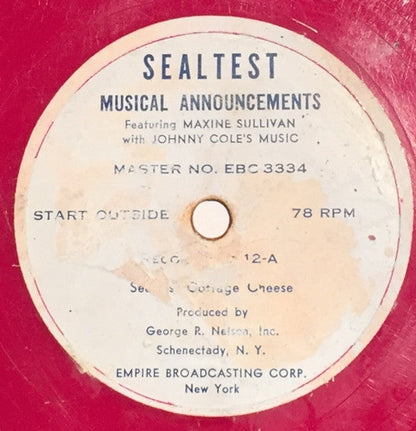 The Landt Trio - Sealtest Musical Announcements | Excellent (EX) Generic--