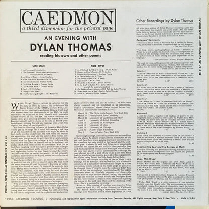 Dylan Thomas - An Evening With Dylan Thomas Reading His Own And Other Poems | Near Mint (NM) Excellent (EX)-