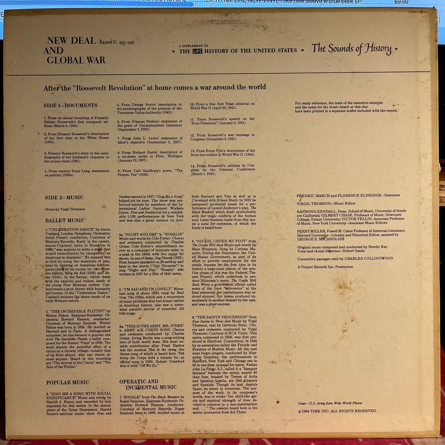 Various - The Sounds Of History Record 11: 1933-1945 / New Deal And Global War | Near Mint (NM) Excellent (EX)-