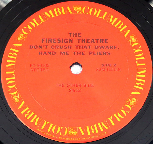 The Firesign Theatre - Don't Crush That Dwarf, Hand Me The Pliers | Near Mint (NM) Near Mint (NM)-