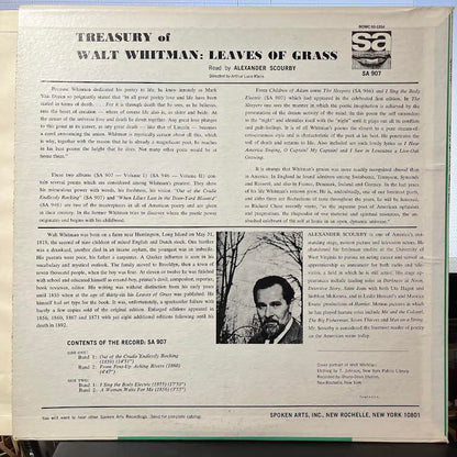 Treasury Of Walt Whitman: Leaves Of Grass (VINYL) | Near Mint (NM) Near Mint (NM)--