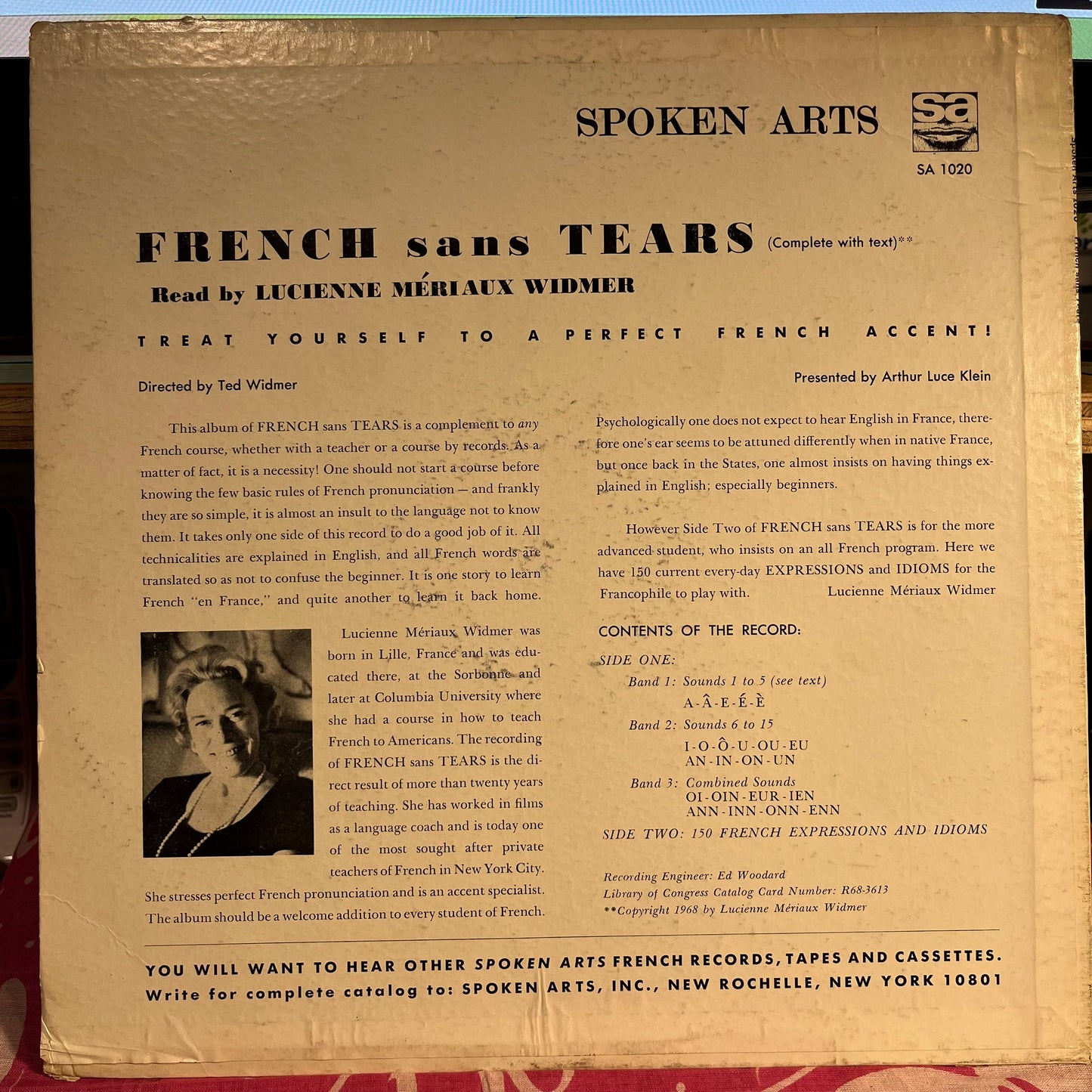 Lucienne Meriaux Widmer - French Sans Tears | Near Mint (NM) Excellent (EX)--