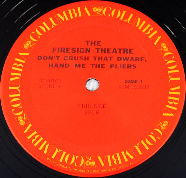 The Firesign Theatre - Don't Crush That Dwarf, Hand Me The Pliers | Near Mint (NM) Near Mint (NM)-