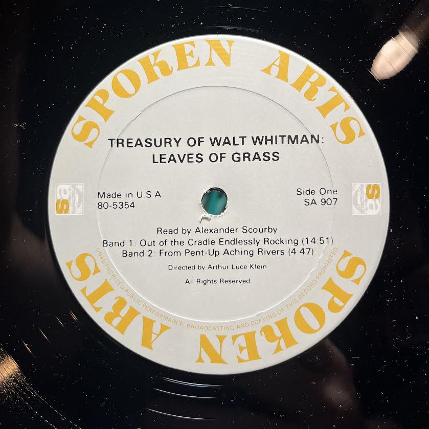 Treasury Of Walt Whitman: Leaves Of Grass (VINYL) | Near Mint (NM) Near Mint (NM)--
