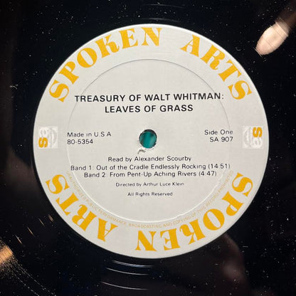 Treasury Of Walt Whitman: Leaves Of Grass (VINYL) | Near Mint (NM) Near Mint (NM)--