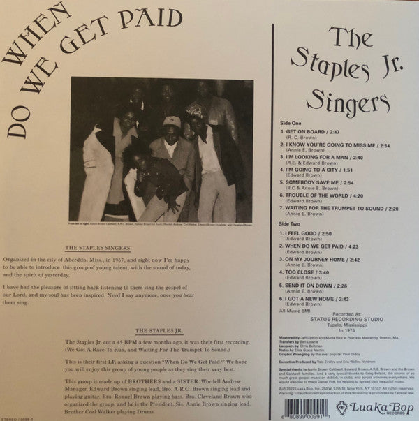 Staples Jr. Singers - When Do We Get Paid | Mint (M) Mint (M)-
