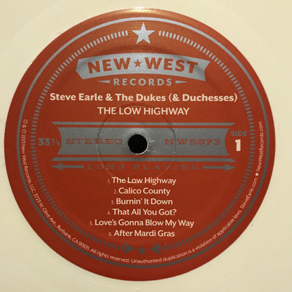 Steve Earle & The Dukes (And Duchesses) - The Low Highway | Mint (M) Mint (M)-