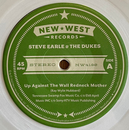 Steve Earle & The Dukes - Up Against The Wall Redneck Mother / Night Rider's Lament | Mint (M) Mint (M)-