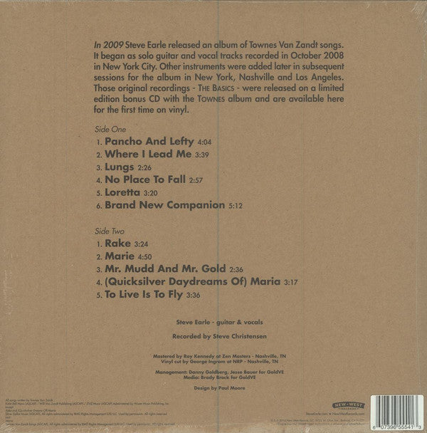 Steve Earle - Townes: The Basics | Mint (M) Mint (M)-