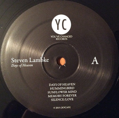 Steve Lambke - Days Of Heaven (VINYL) | Mint (M) Mint (M)-