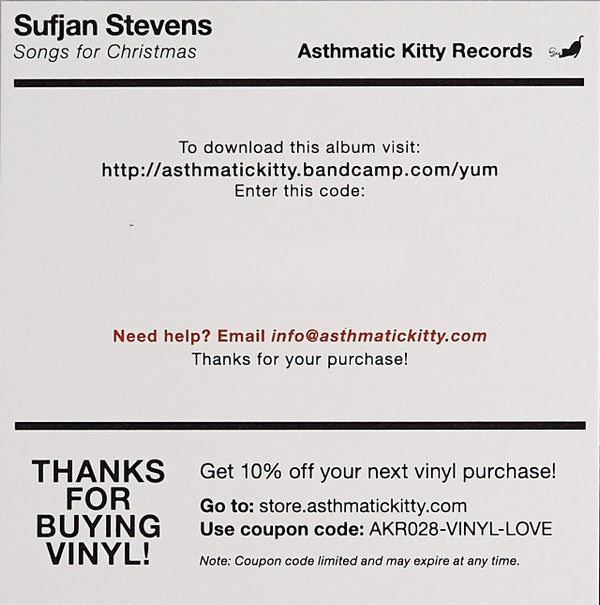 Sufjan Stevens Songs For Christmas Asthmatic Kitty Records Box, Comp + 5x12", EP, RE Mint (M) Mint (M)-