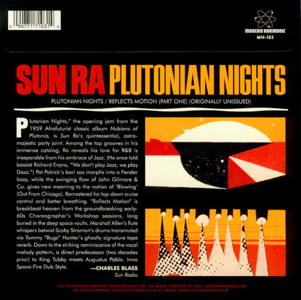 Sun Ra / The Sun Ra Arkestra - Plutonian Nights (7" NEW) | Mint (M) Mint (M)-