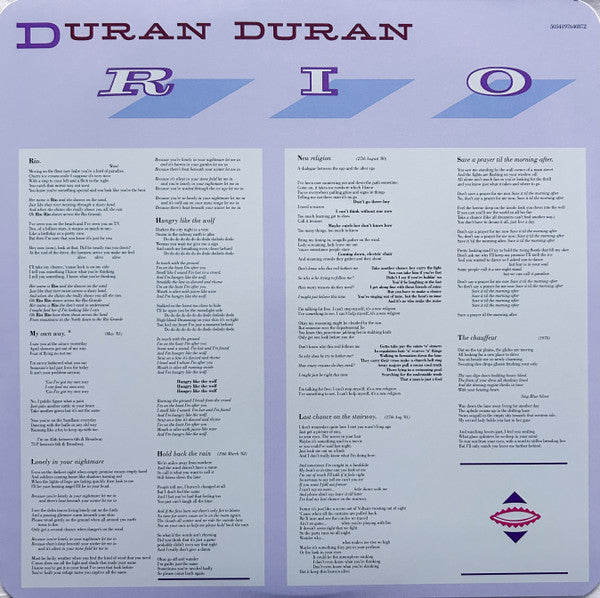 Duran Duran - Rio (VINYL) | Mint (M) Mint (M)-