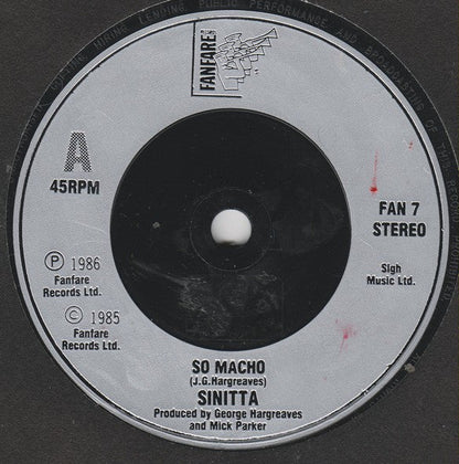 Sinitta - So Macho! *7"* | Near Mint (NM) Near Mint (NM)--