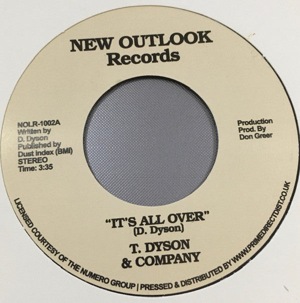 T. Dyson & Company - It’s All Over / First Time (7" VINYL) | Mint (M) Generic-