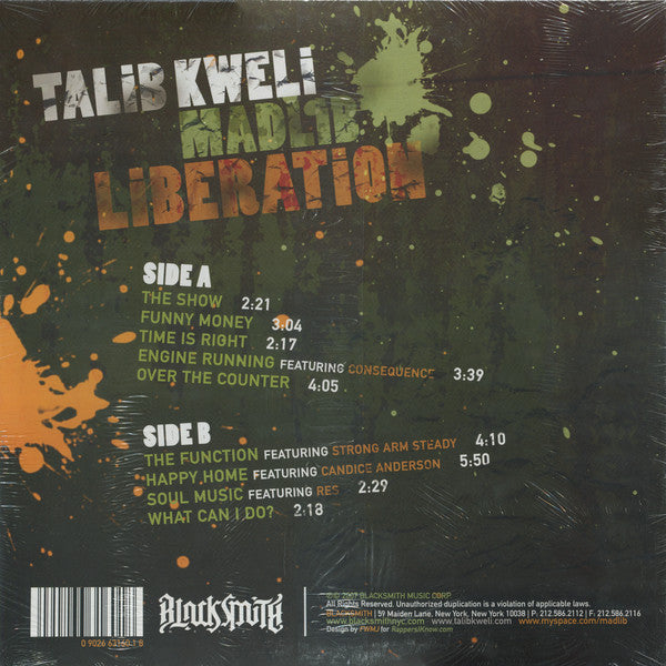 Talib Kweli + Madlib - Liberation | Mint (M) Mint (M)-