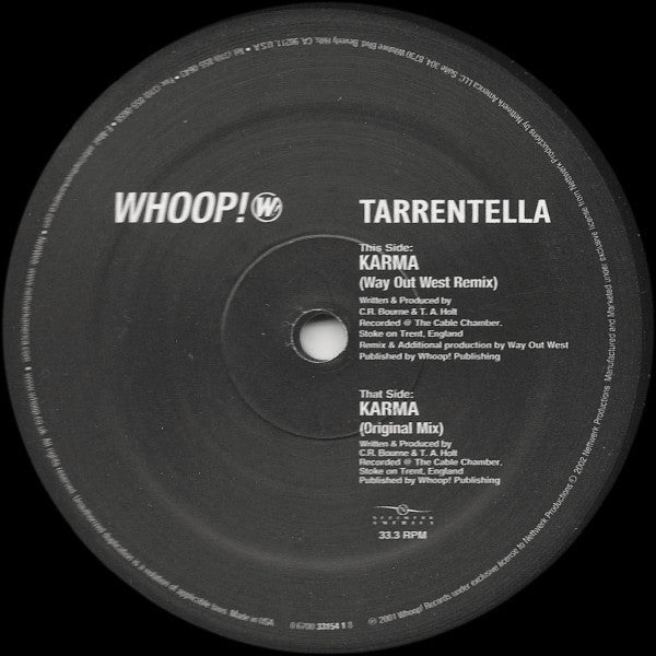 Tarrentella - Karma | Very Good Plus (VG+) Very Good Plus (VG+)--