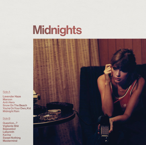 Taylor Swift Midnights Republic Records LP, Album, S/Edition, Blo Mint (M) Mint (M)-