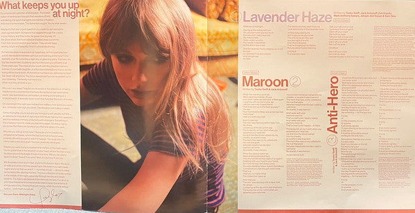 Taylor Swift Midnights Republic Records LP, Album, S/Edition, Mah Mint (M) Mint (M)-