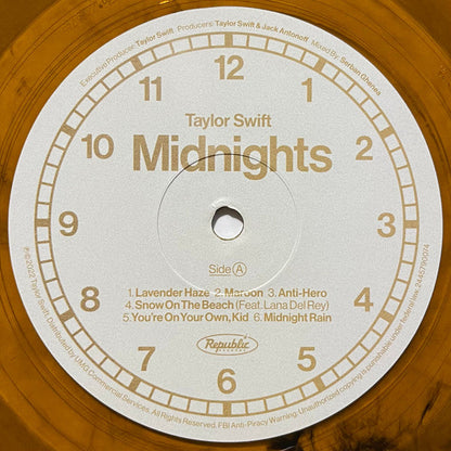 Taylor Swift Midnights Republic Records LP, Album, S/Edition, Mah Mint (M) Mint (M)-