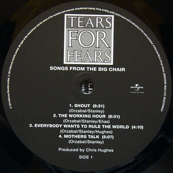 Tears For Fears - Songs From The Big Chair (VINYL) | Mint (M) Mint (M)-