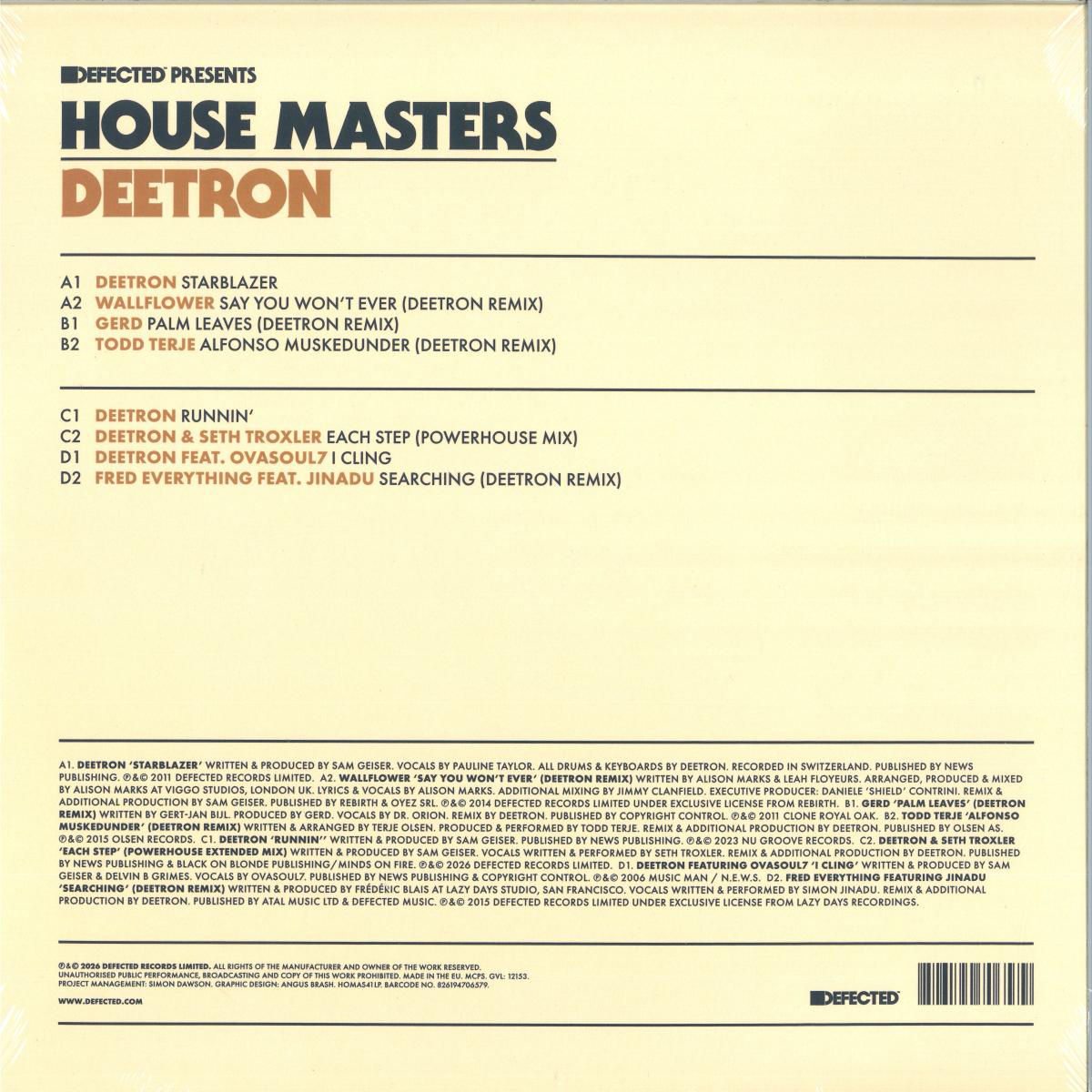 Various - Defected presents House Masters - Deetron | Mint (M) Mint (M)--