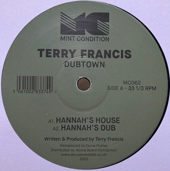 Terry Francis - Dubtown (VINYL 12") | Mint (M) Mint (M)--