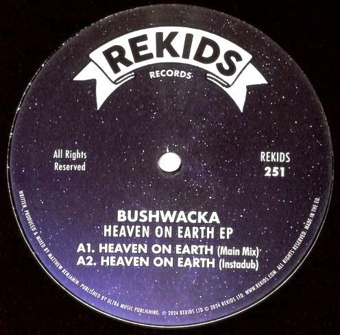Bushwacka! - Heaven On Earth EP (VINYL) | Mint (M) Mint (M)--