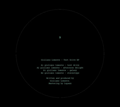 Giuliano Lomonte - (PRESALE 6/8/26) TEST DRIVE EP (VINYL) | Mint (M) Mint (M)--